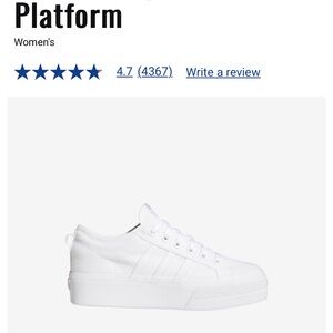 Adidas Nizza Platform Shoes - White